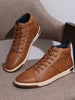 VOSTEY SHOESMORE Men's Fashion Sneakers Casual Black High Top Dress Brown Sneakers Chukka Grey Boots For Men