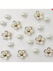 18pcs/Set Resin Pearl Flower White Fashion Ins Cute Elegant DIY Shoe Decoration (12mm Pearl)
